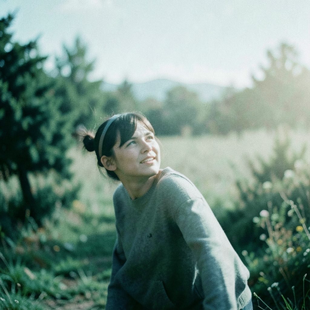 Wide documentary photograph of a forested coastal inlet under soft overcast light, layered ridges of evergreen trees fading into misty blue distance, calm reflective water in the foreground, in muted teal and slate tones.